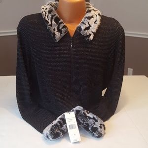 New Nancy Bolen City Girl Black Sparkle Jacket